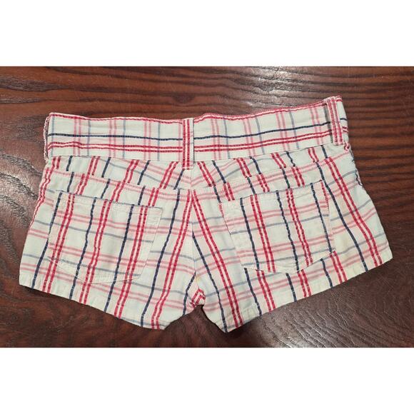 Hollister Co. Pacific Merchants Striped Cotton Shorty Surf Summer Short Shorts - Picture 2 of 8